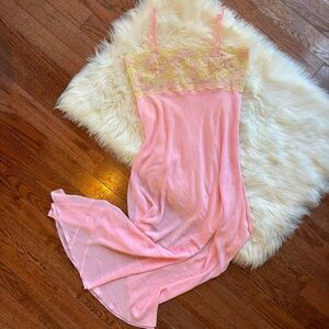 2000s pink Victoria’s Secret maxi slip dress
